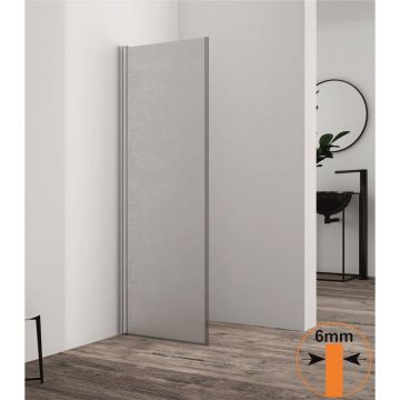 Paravan de dus mobil tip Walk-In Inter Ceramic crom lucios - sticla opaca 40x200 cm