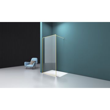 Paravan de dus tip Walk-in auriu periat Rune Borr 80x200 cm