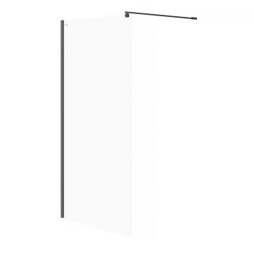 Paravan de dus tip Walk-in Cersanit Mille negru 120x200 cm