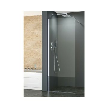 Paravan de dus tip Walk-In Inter Ceramic crom 90x200 cm sticla transparenta