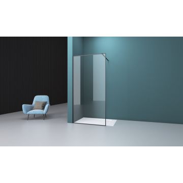 Paravan de dus tip Walk-in negru mat Rune Borr 110x200 cm