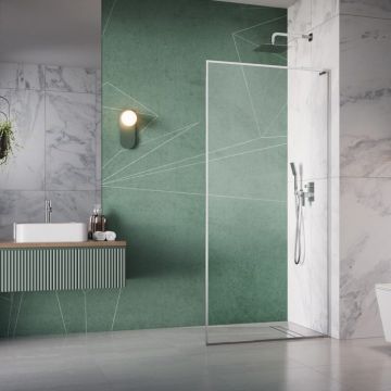 Paravan de dus tip Walk-in Radaway Modo F SL II crom-transparent 105 cm sticla securizata 8 mm dreapta