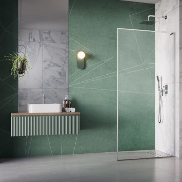 Paravan de dus tip Walk-in Radaway Modo F SL II crom-transparent 120 cm sticla securizata 8 mm dreapta