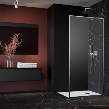 Paravan de dus tip Walk-in Radaway Modo F SL II nichel periat-transparent 95 cm sticla securizata 8 mm dreapta