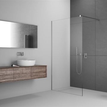 Paravan de dus tip Walk-in Radaway Modo New II crom-transparent 150 cm sticla securizata 8 mm