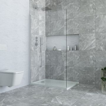 Paravan de dus tip Walk-in Roth Alina 120x200 cm profil crom
