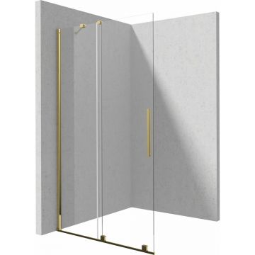 Paravan de dus Walk-in Deante Prizma auriu periat 100x195 cm
