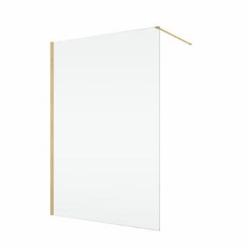 Paravan dus sticla walk-in 100x200 cm, auriu periat, sticla 8 mm, Ronal Easy D40