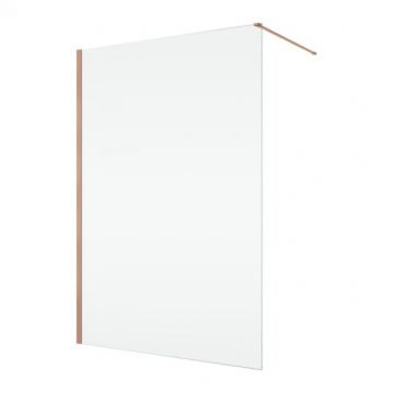 Paravan dus sticla walk-in 100x200 cm cupru periat, sticla 8 mm, Ronal Easy D40
