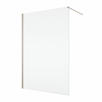 Paravan dus sticla walk-in 110x200 cm, champagne metal, sticla 8 mm, Ronal Easy