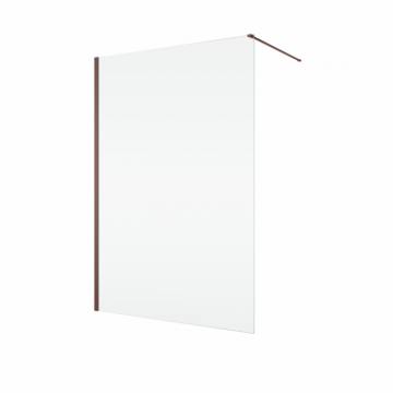 Paravan dus sticla walk-in 120x200 cm, bordeaux metal,  sticla 8 mm, Ronal Easy D40