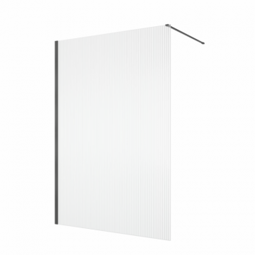 Paravan dus sticla walk-in 120x200 cm, metal periat, sticla 8 mm, Ronal Lina
