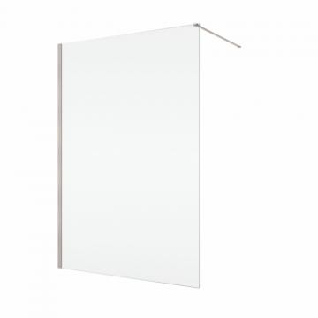 Paravan dus sticla walk-in 80x200 cm, bronz periat, sticla 8 mm, Ronal Easy
