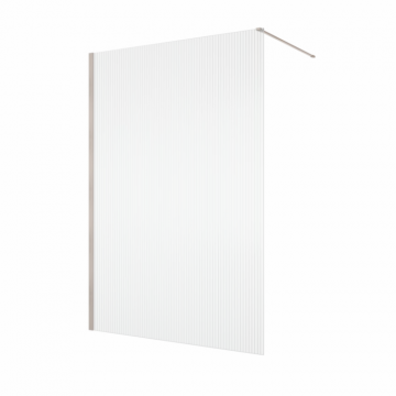 Paravan dus sticla walk-in 90x200 cm, bronz periat, sticla 8 mm, Ronal Lina