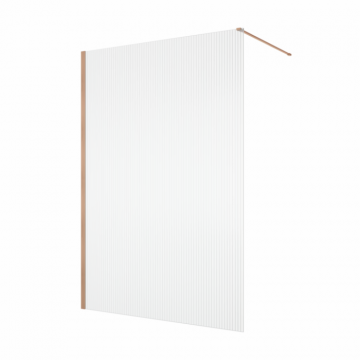 Paravan dus sticla walk-in 90x200 cm cupru periat, sticla 8 mm, Ronal Lina