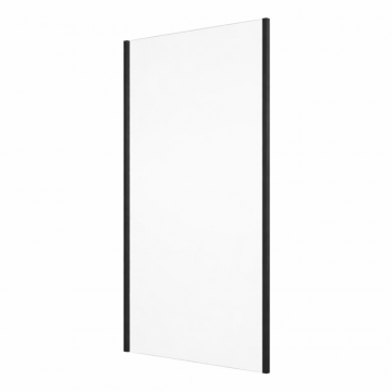 Perete dus 140x200 cm, sticla securizata cu grosimea de 6 mm, profil negru mat, Ronal Divera