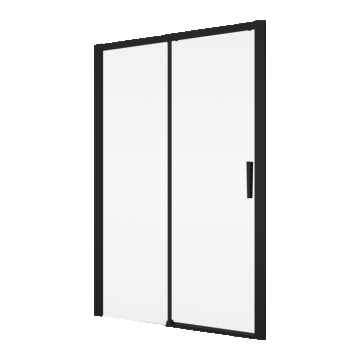 Usa dus glisanta 130 cm, grosime sticla 6 mm, tratament anticalcar, profil negru mat, Ronal Divera