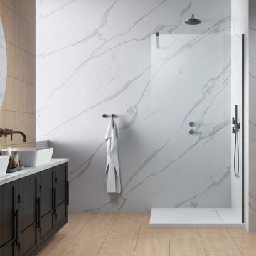 Paravan de dus tip Walk-in Radaway Modo New II GunMetal periat-transparent 100 cm sticla securizata 8 mm
