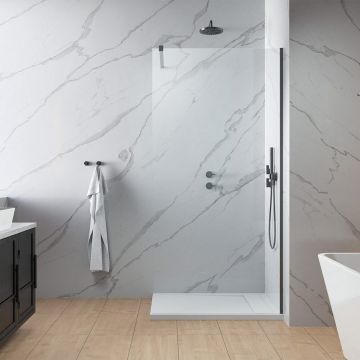 Paravan de dus tip Walk-in Radaway Modo New II GunMetal periat-transparent 135 cm sticla securizata 8 mm