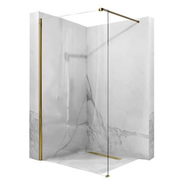Paravan de dus tip Walk-in Rea Aero 120x195 cm profil auriu