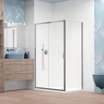 Cabina de dus dreptunghiulara cu usa glisanta Radaway Alienta 120x90 cm negru-transparent