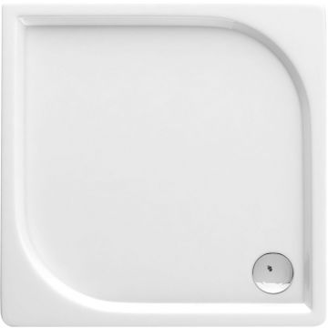 Cadita dus slim patrata 90x90 cm alba Deante, Cubic