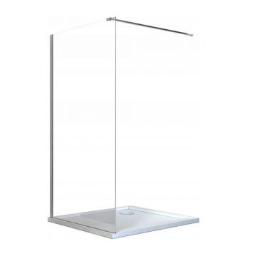 Paravan de dus tip Walk-in Invena crom 120x200 cm