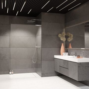 Paravan de dus tip Walk-in Radaway Modo SL II crom lucios-transparent 110 cm sticla securizata 8 mm dreapta