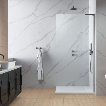 Paravan de dus tip Walk-in Radaway Modo SL II GunMetal periat-transparent 90 cm sticla securizata 8 mm dreapta