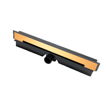 Rigola dus liniara, montaj in perete, 60 cm, capac auriu-negru, FDesign Kleome